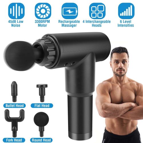 Percussion Massage Gun Rechargeable Deep Tissue Vibration Massager Handheld Leg Body Cordless Massager Percussion Massage Gun Rechargeable Deep Tissue Vibration Massager Handheld Leg Body Cordless Massager